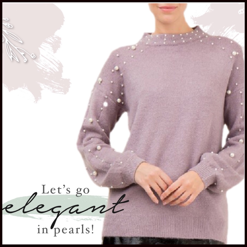 Pearl Embellished Sweater - Picture 1 of 6